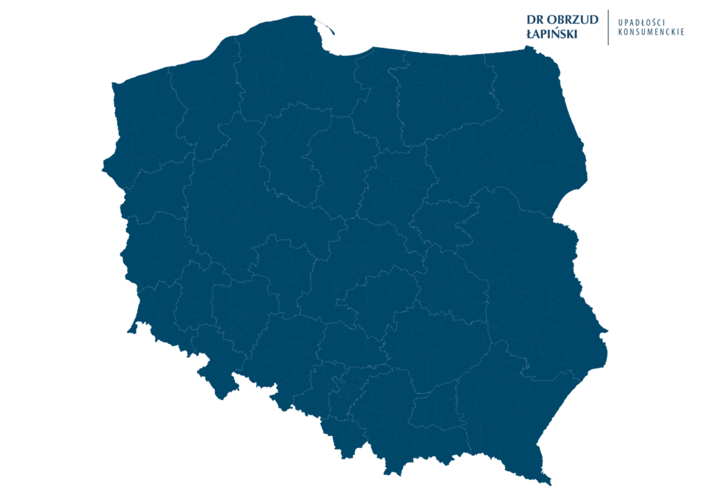 sądy upadłościowe w Polsce mapa